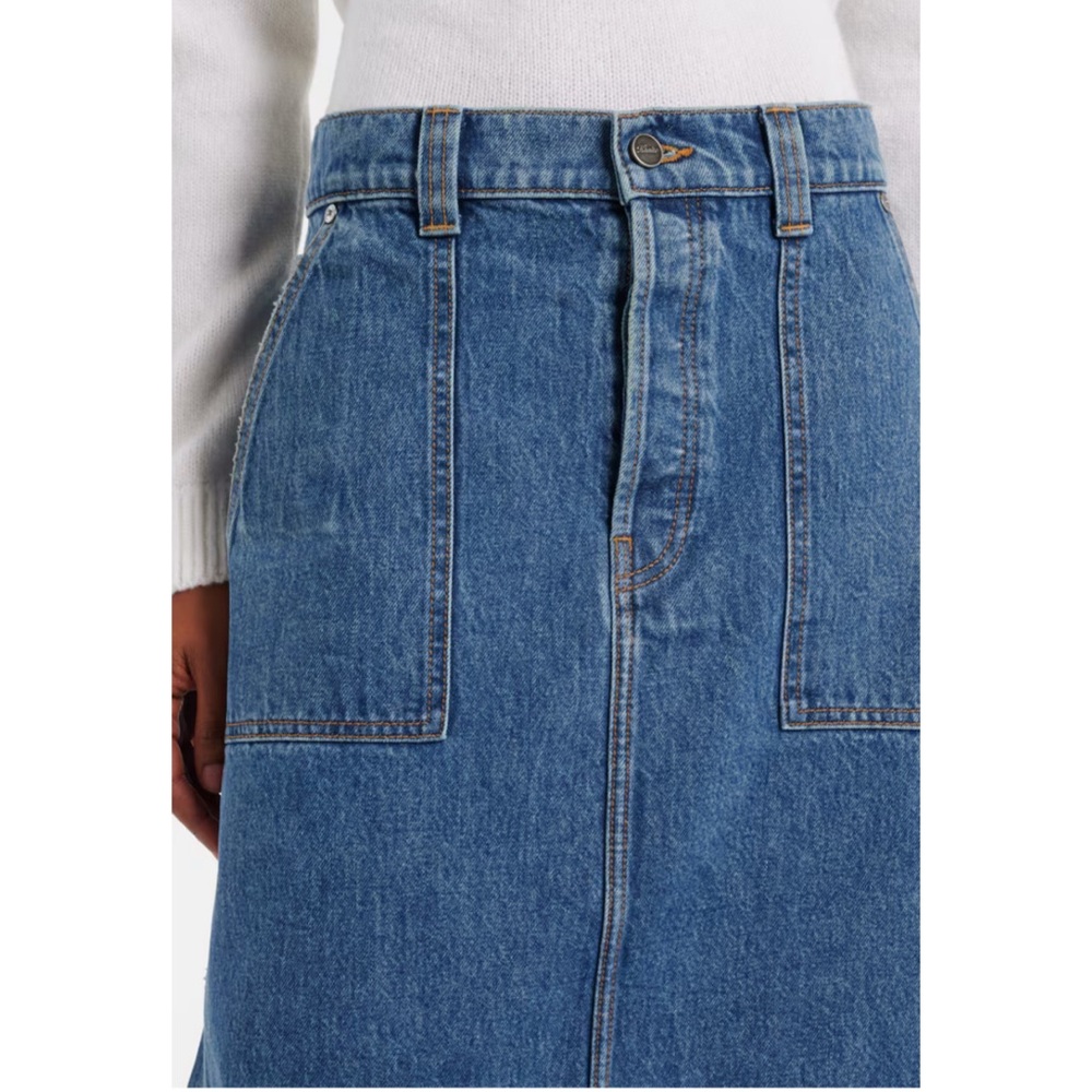 Khaite Genevieve Denim Midi Skirt - Picture 9 of 10